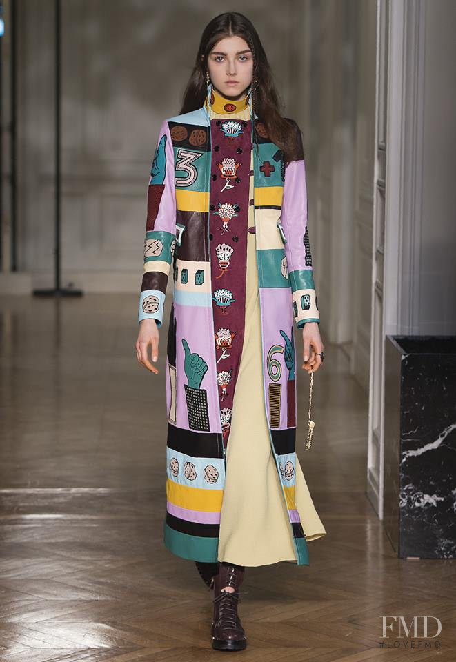 Lea Holzfuss featured in  the Valentino fashion show for Autumn/Winter 2017