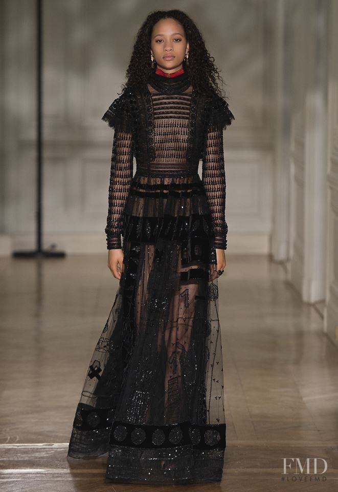 Selena Forrest featured in  the Valentino fashion show for Autumn/Winter 2017
