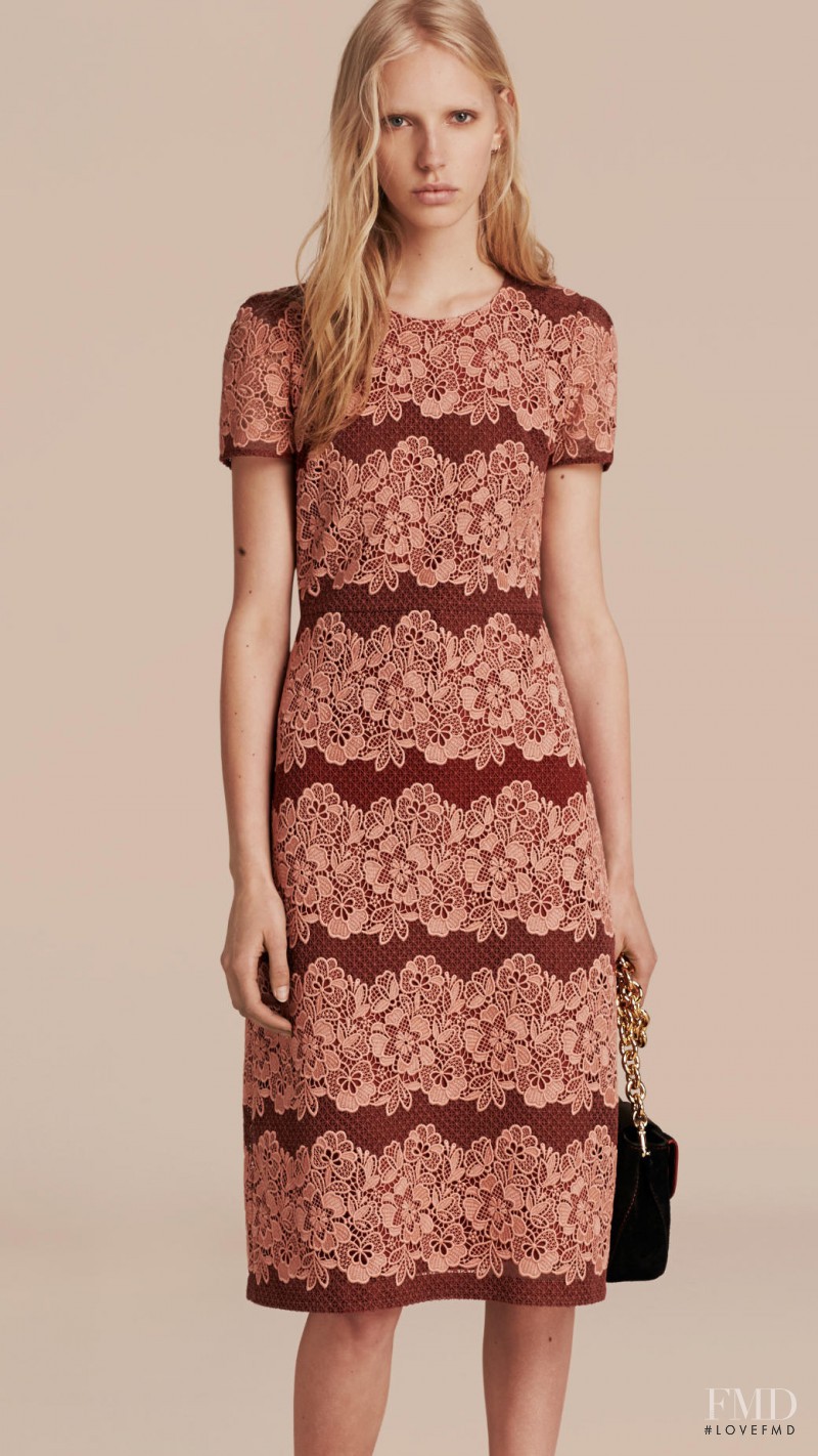 Jessie Bloemendaal featured in  the Burberry lookbook for Pre-Fall 2016