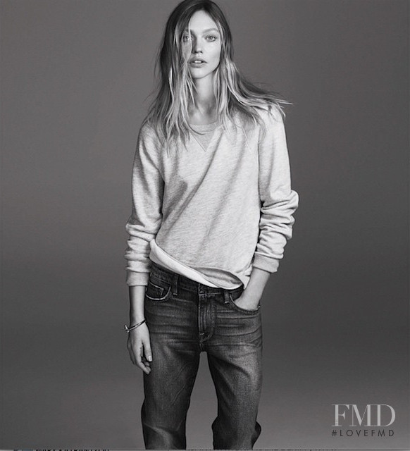 Sasha Pivovarova featured in  the Frame Denim advertisement for Spring/Summer 2015