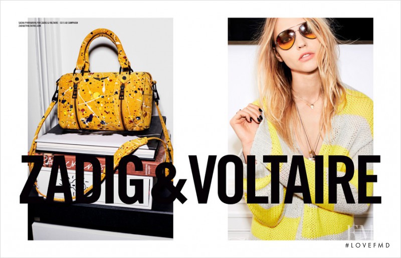 Sasha Pivovarova featured in  the Zadig & Voltaire advertisement for Spring/Summer 2015