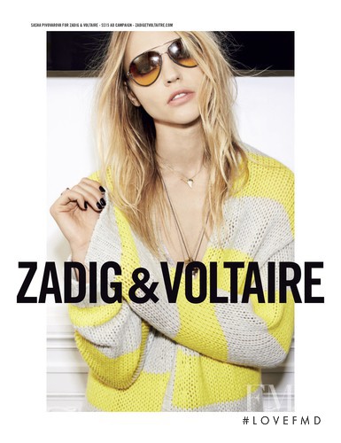 Sasha Pivovarova featured in  the Zadig & Voltaire advertisement for Spring/Summer 2015