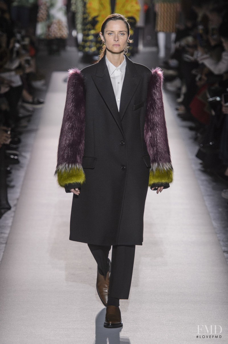 Tasha Tilberg featured in  the Dries van Noten fashion show for Autumn/Winter 2017