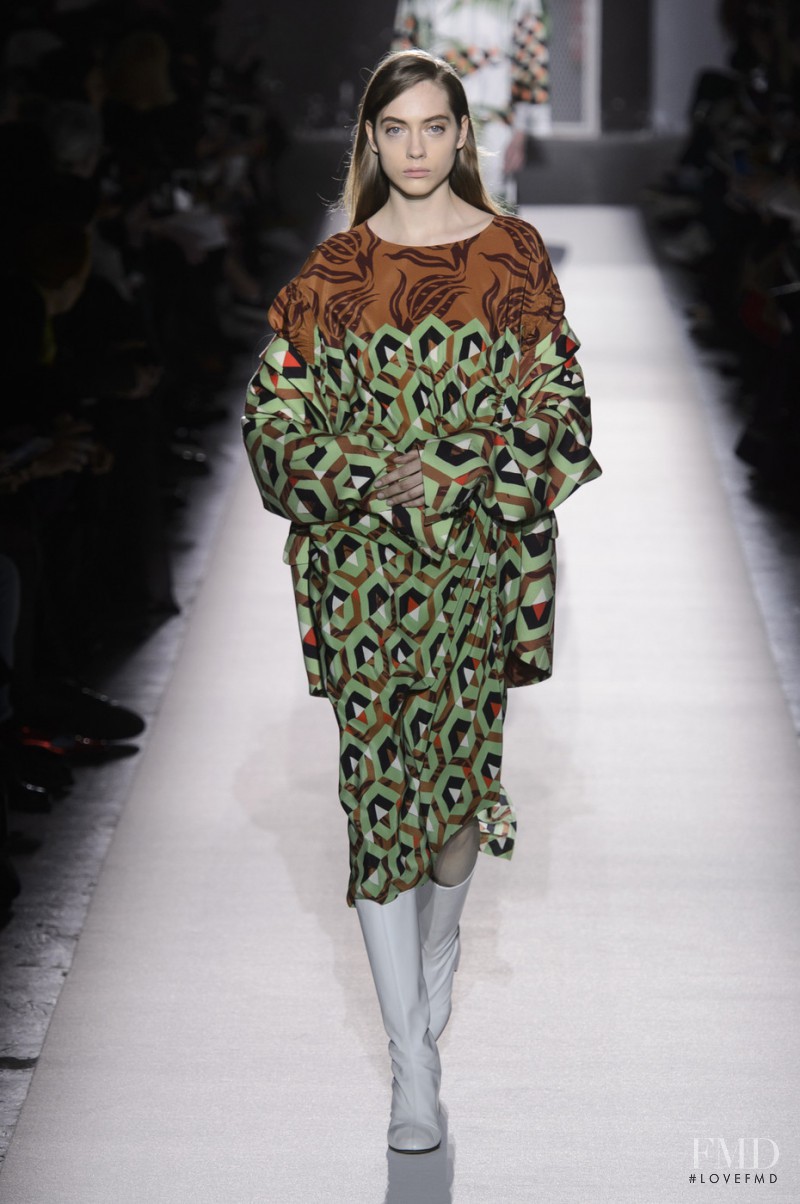 Odette Pavlova featured in  the Dries van Noten fashion show for Autumn/Winter 2017