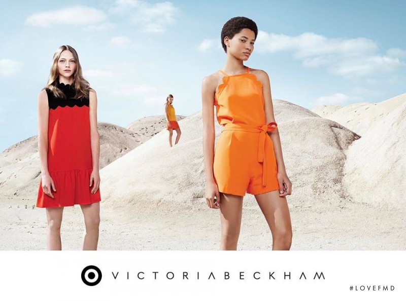 Lineisy Montero featured in  the Target x Victoria Beckham advertisement for Spring/Summer 2017