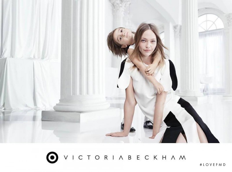 Sasha Pivovarova featured in  the Target x Victoria Beckham advertisement for Spring/Summer 2017