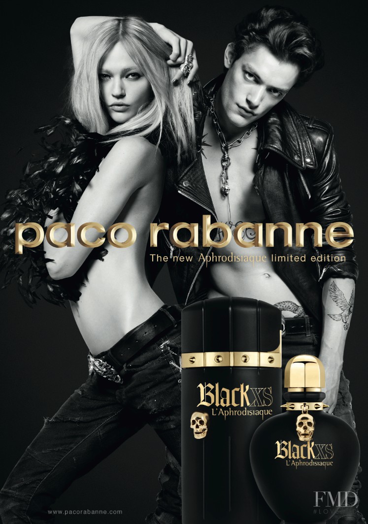 Sasha Pivovarova featured in  the Paco Rabanne  Black XS l\'Aphrodisiaque & Black XS Potion advertisement for Autumn/Winter 2015