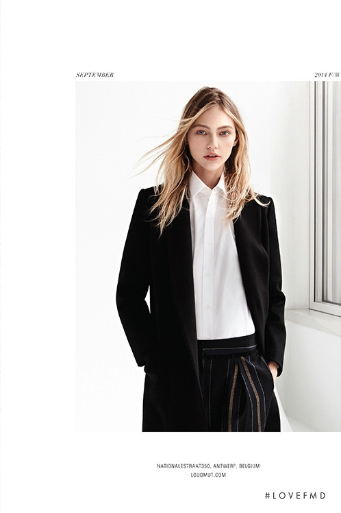 Sasha Pivovarova featured in  the Loudmut advertisement for Autumn/Winter 2014