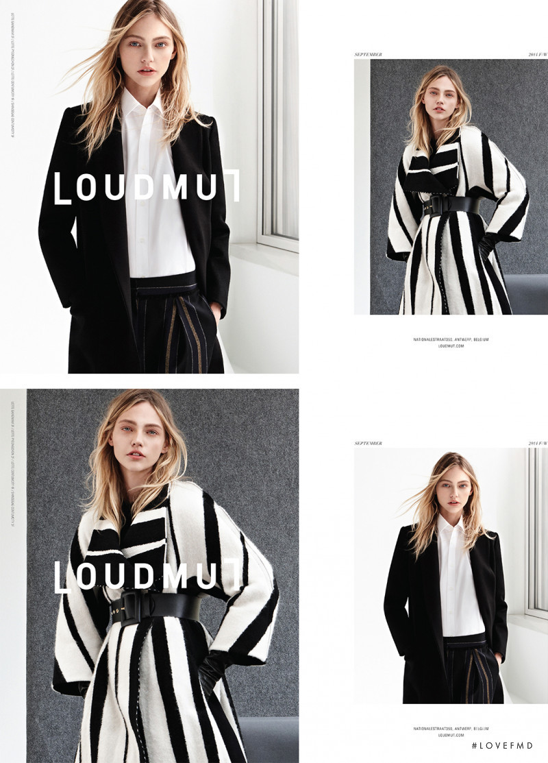 Sasha Pivovarova featured in  the Loudmut advertisement for Autumn/Winter 2014