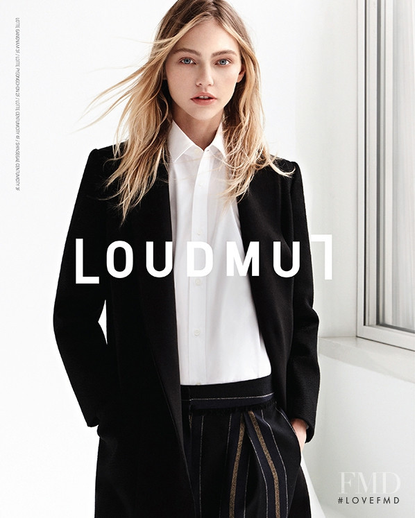 Sasha Pivovarova featured in  the Loudmut advertisement for Autumn/Winter 2014