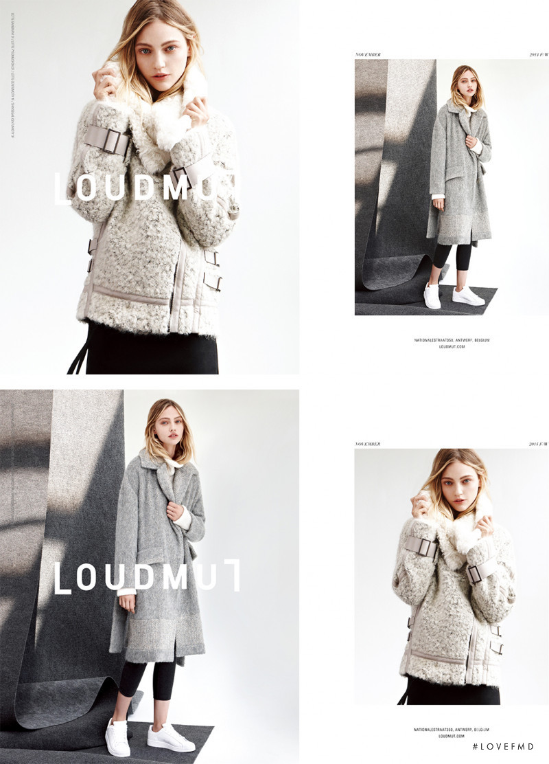 Sasha Pivovarova featured in  the Loudmut advertisement for Autumn/Winter 2014