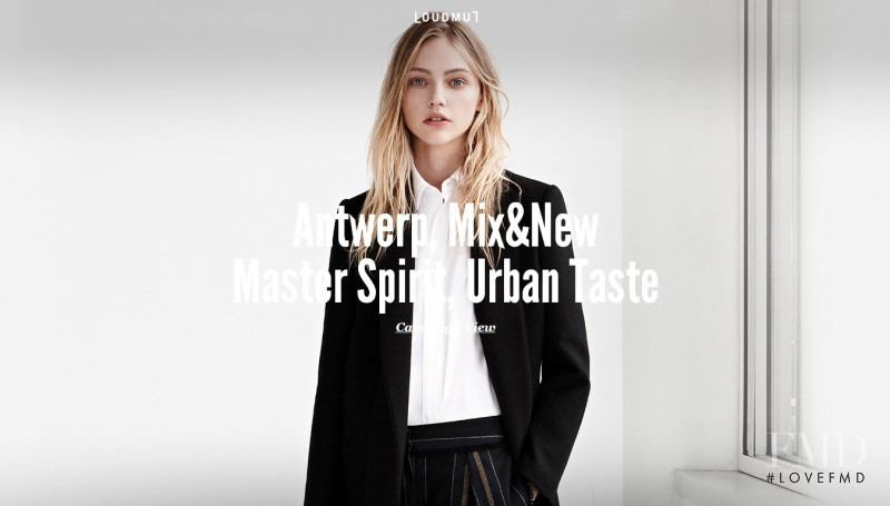 Sasha Pivovarova featured in  the Loudmut advertisement for Autumn/Winter 2014