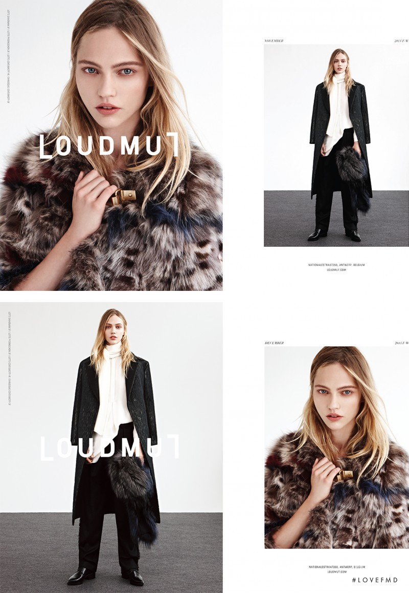 Sasha Pivovarova featured in  the Loudmut advertisement for Autumn/Winter 2014