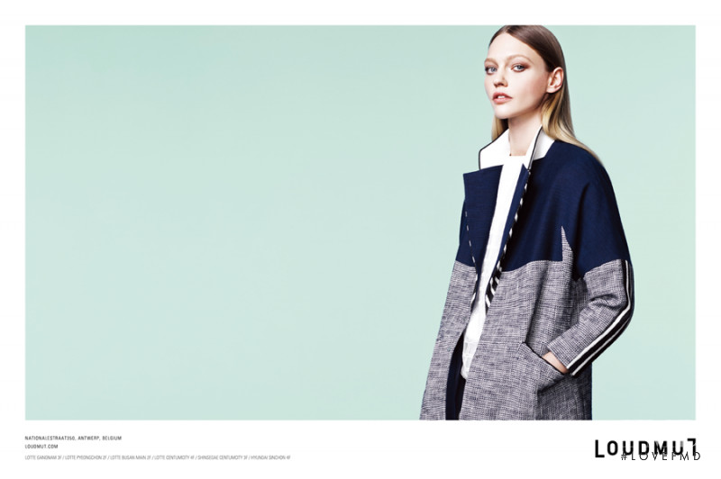 Sasha Pivovarova featured in  the Loudmut advertisement for Spring/Summer 2014