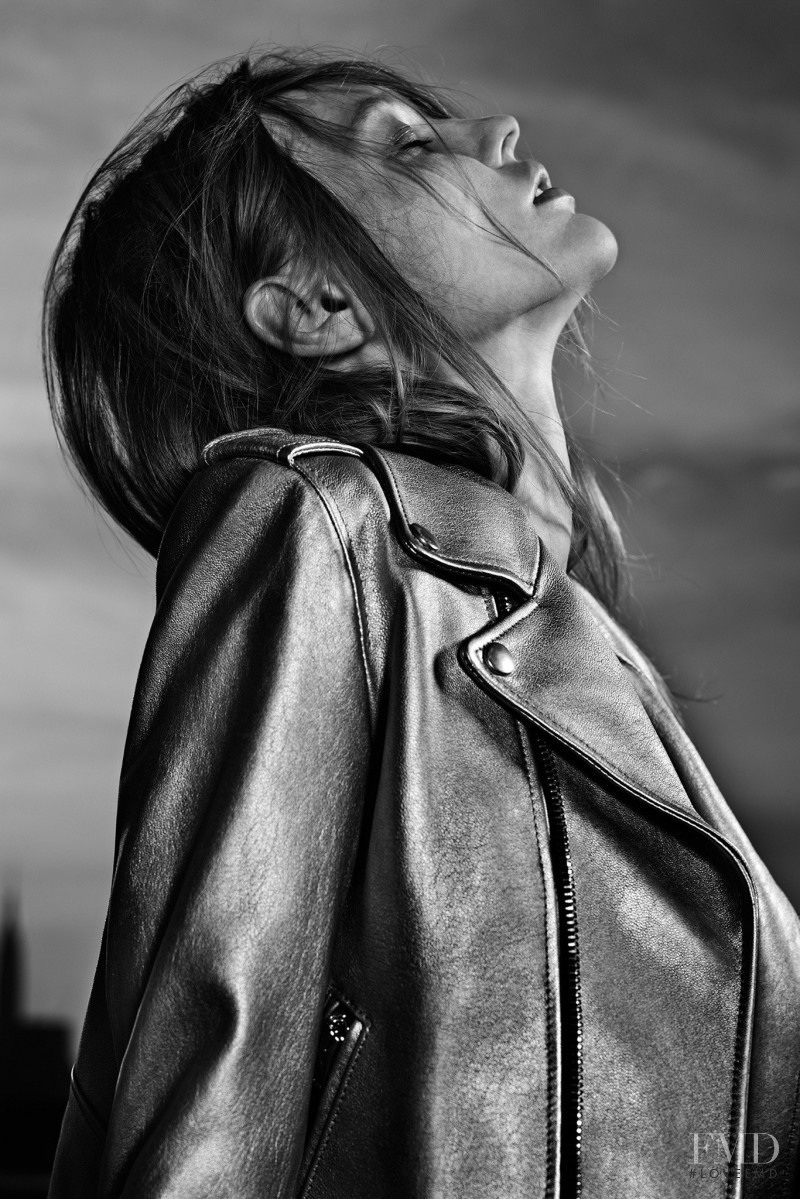 Sasha Pivovarova featured in  the Saint Laurent lookbook for Resort 2014