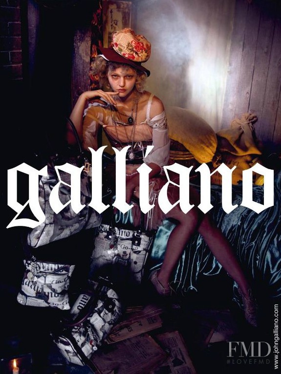 Sasha Pivovarova featured in  the John Galliano advertisement for Spring/Summer 2009