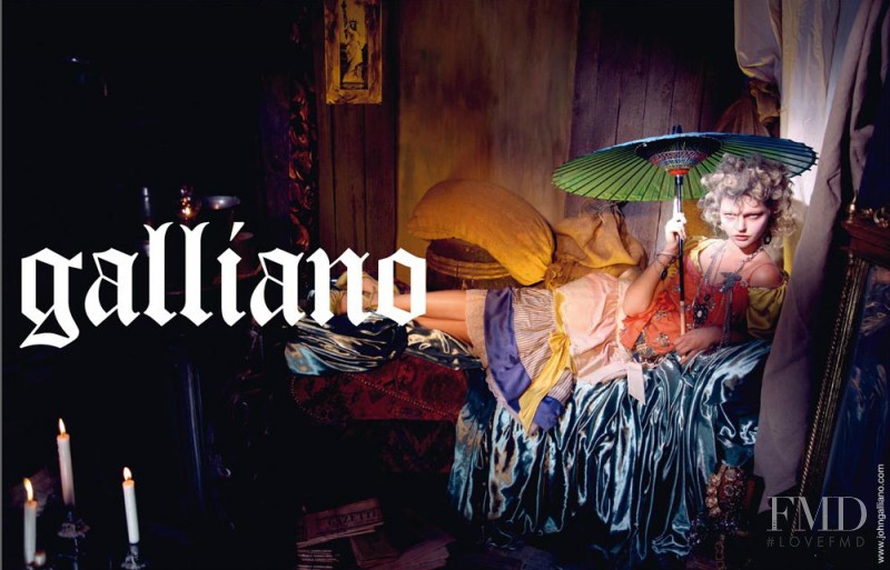 Sasha Pivovarova featured in  the John Galliano advertisement for Spring/Summer 2009