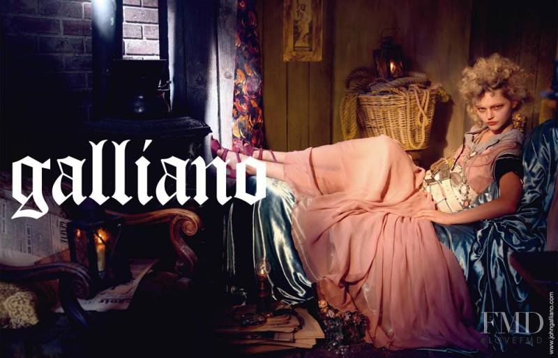 Sasha Pivovarova featured in  the John Galliano advertisement for Spring/Summer 2009