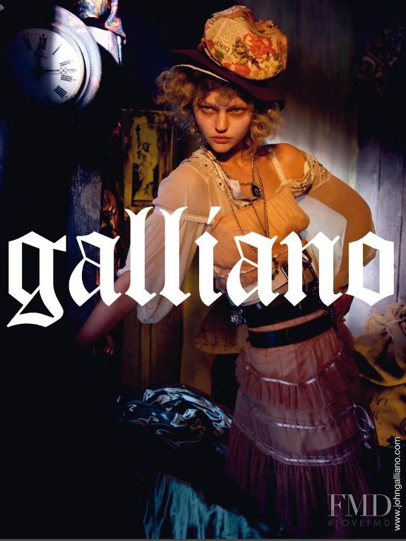 Sasha Pivovarova featured in  the John Galliano advertisement for Spring/Summer 2009