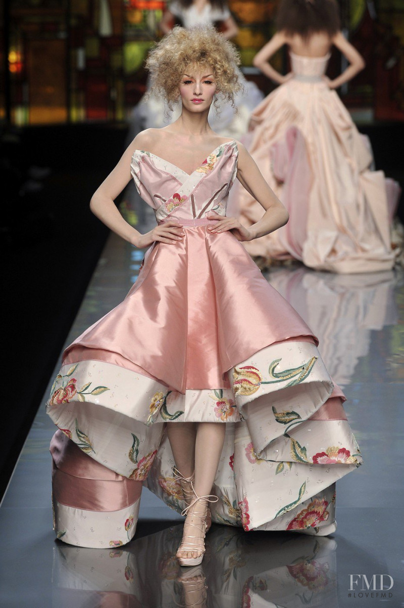 Linda Vojtova featured in  the Christian Dior Haute Couture fashion show for Spring/Summer 2009