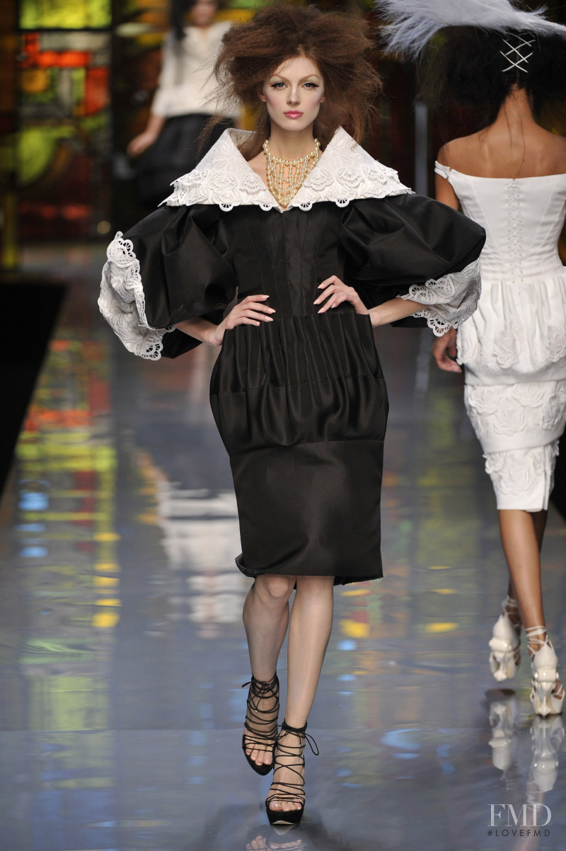 Olga Sherer featured in  the Christian Dior Haute Couture fashion show for Spring/Summer 2009