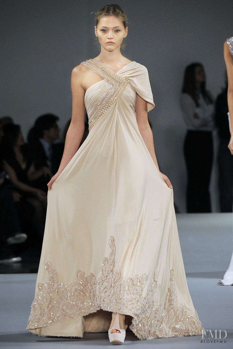 Sasha Pivovarova featured in  the Elie Saab Couture fashion show for Spring/Summer 2009