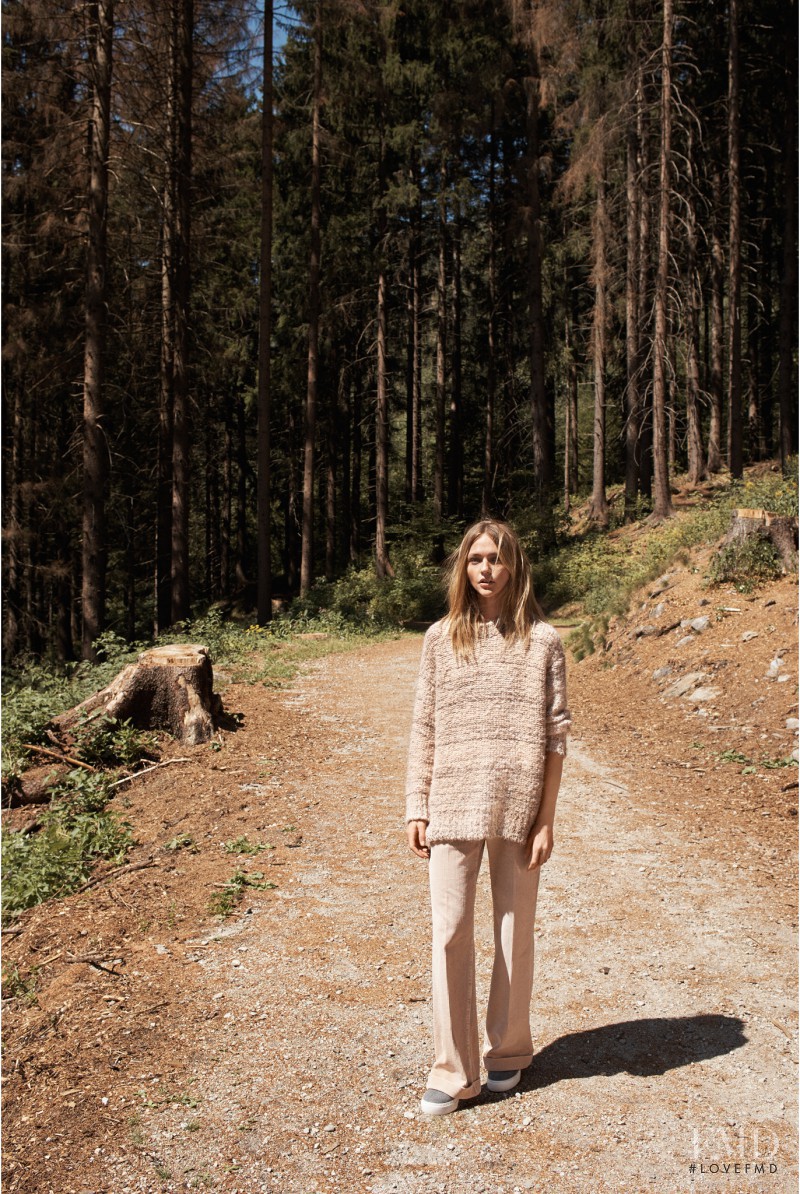 Sasha Pivovarova featured in  the Mango catalogue for Autumn/Winter 2015