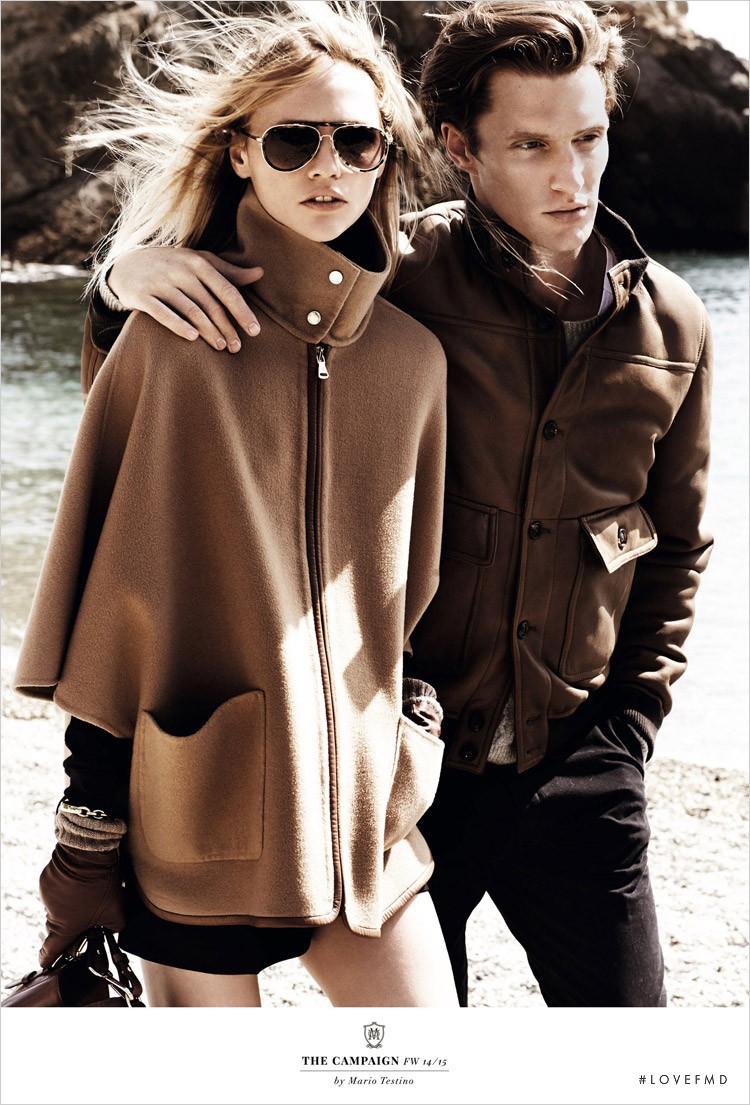 Sasha Pivovarova featured in  the Massimo Dutti advertisement for Autumn/Winter 2014