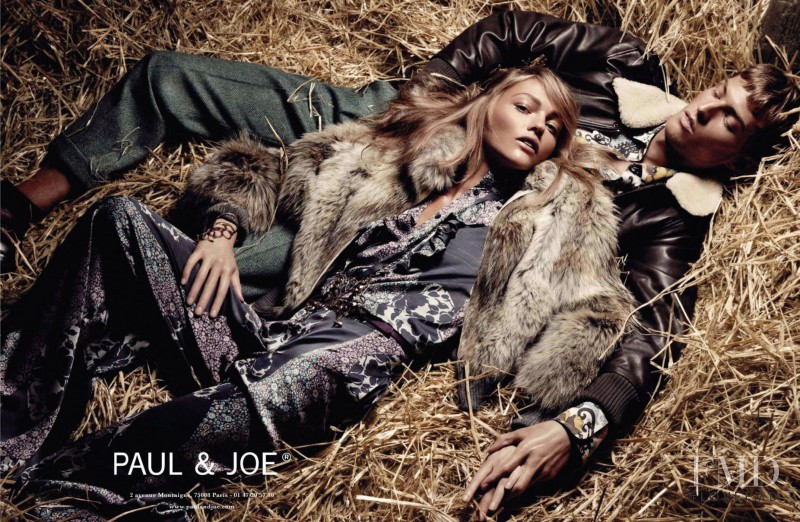 Sasha Pivovarova featured in  the Paul et Joe advertisement for Autumn/Winter 2011