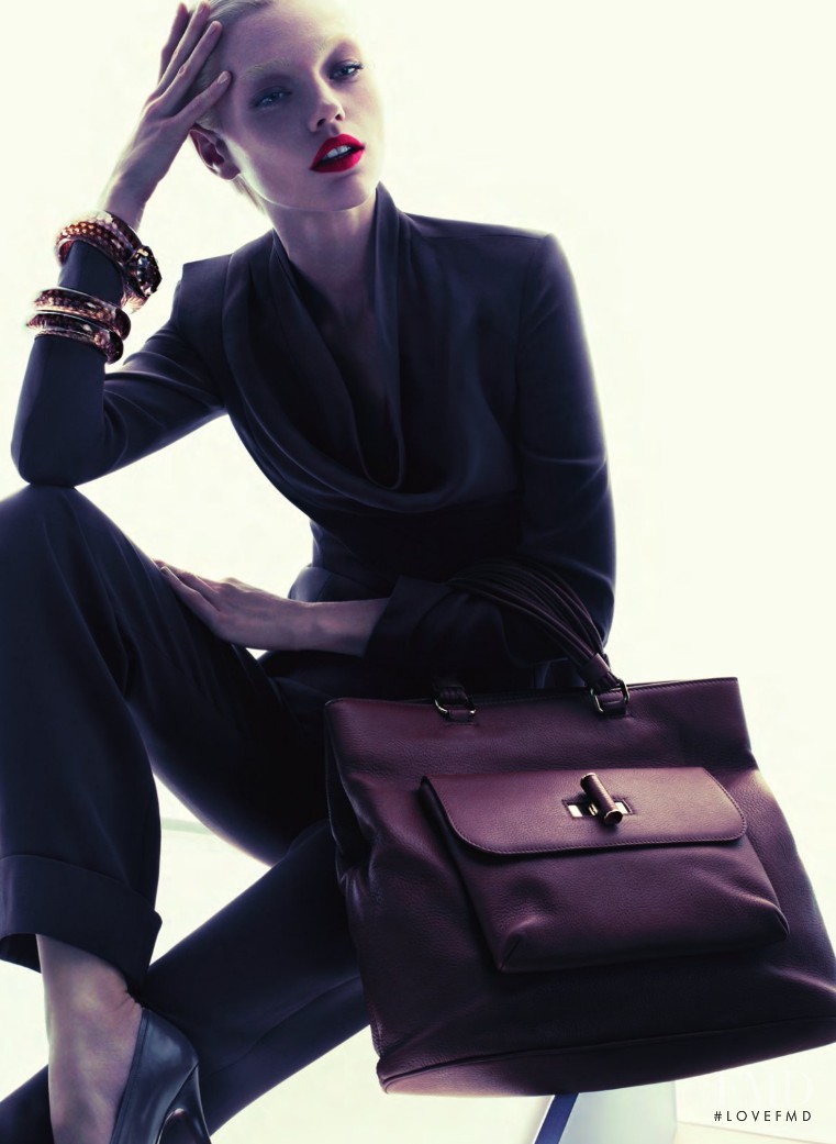 Sasha Pivovarova featured in  the Giorgio Armani advertisement for Autumn/Winter 2011