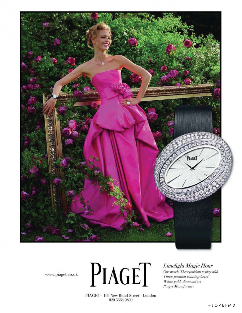 Sasha Pivovarova featured in  the Piaget advertisement for Autumn/Winter 2011