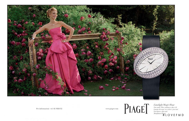 Sasha Pivovarova featured in  the Piaget advertisement for Autumn/Winter 2011