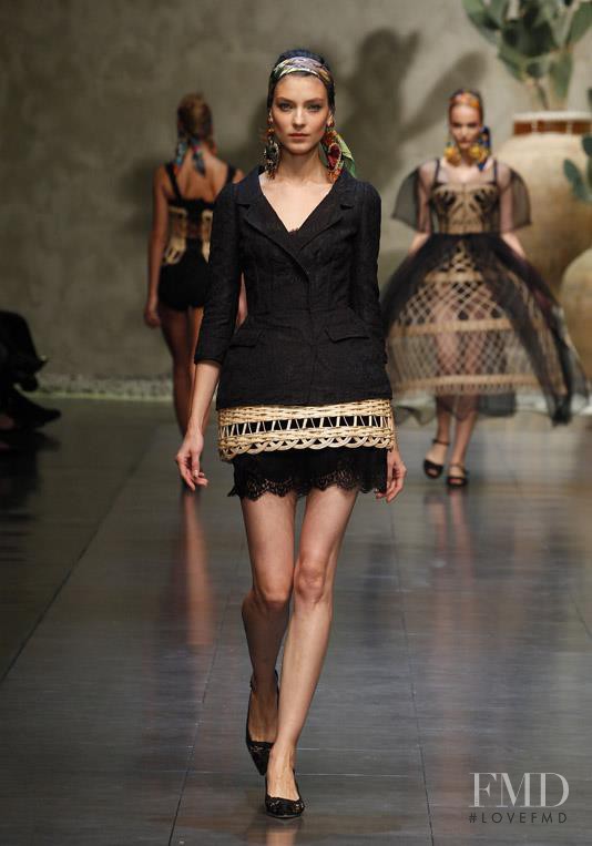 Kati Nescher featured in  the Dolce & Gabbana fashion show for Spring/Summer 2013