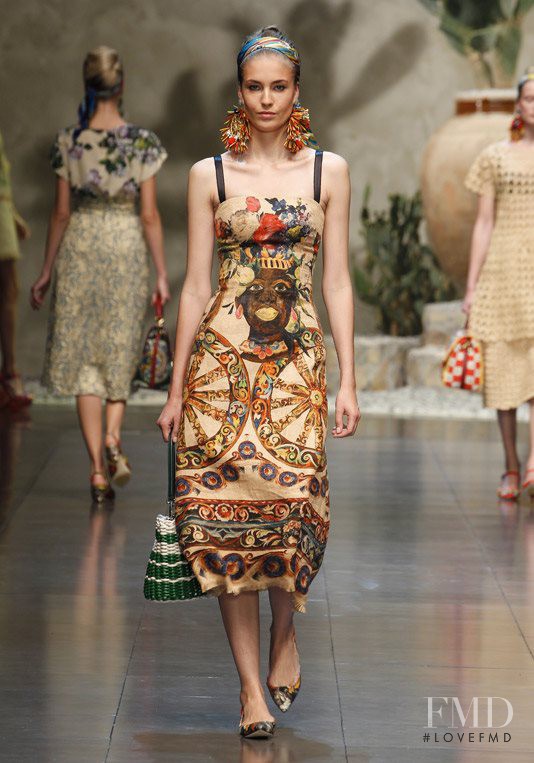 Nadja Bender featured in  the Dolce & Gabbana fashion show for Spring/Summer 2013