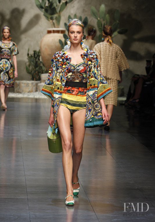 Sigrid Agren featured in  the Dolce & Gabbana fashion show for Spring/Summer 2013