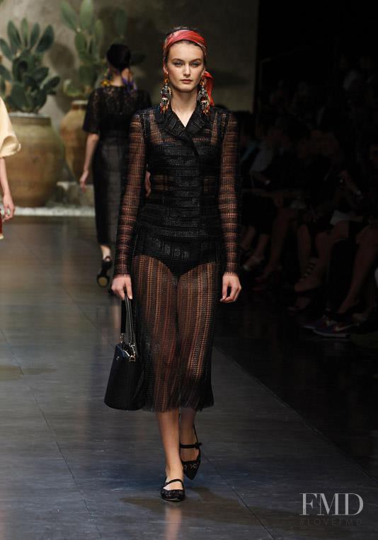 Andie Arthur featured in  the Dolce & Gabbana fashion show for Spring/Summer 2013