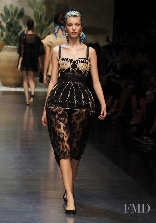 Kate King featured in  the Dolce & Gabbana fashion show for Spring/Summer 2013