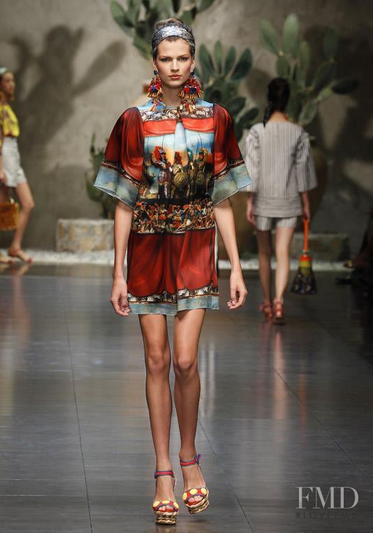 Bette Franke featured in  the Dolce & Gabbana fashion show for Spring/Summer 2013