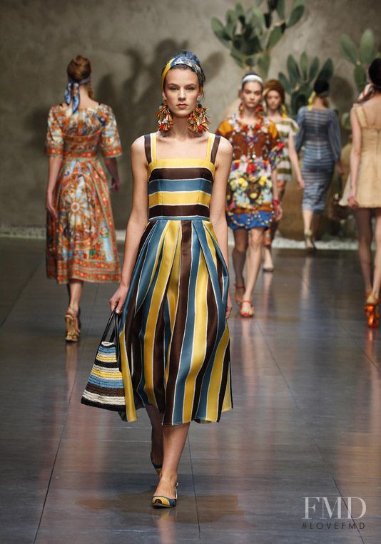 Kayley Chabot featured in  the Dolce & Gabbana fashion show for Spring/Summer 2013