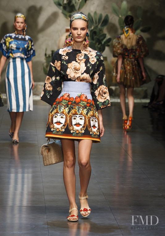 Tilda Lindstam featured in  the Dolce & Gabbana fashion show for Spring/Summer 2013
