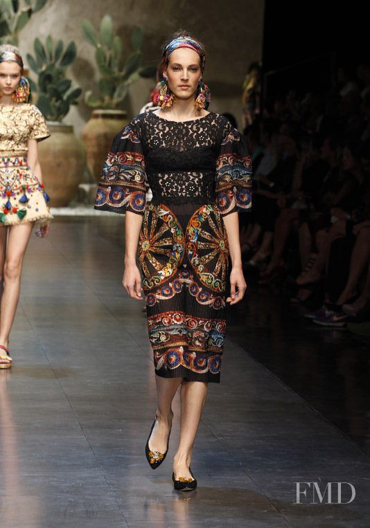 Othilia Simon featured in  the Dolce & Gabbana fashion show for Spring/Summer 2013