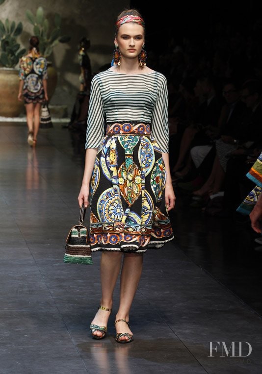 Lara Mullen featured in  the Dolce & Gabbana fashion show for Spring/Summer 2013