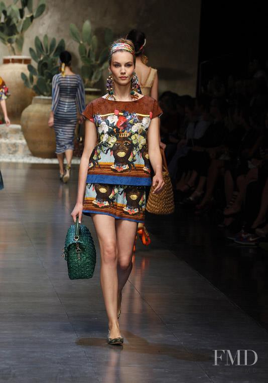 Julija Steponaviciute featured in  the Dolce & Gabbana fashion show for Spring/Summer 2013