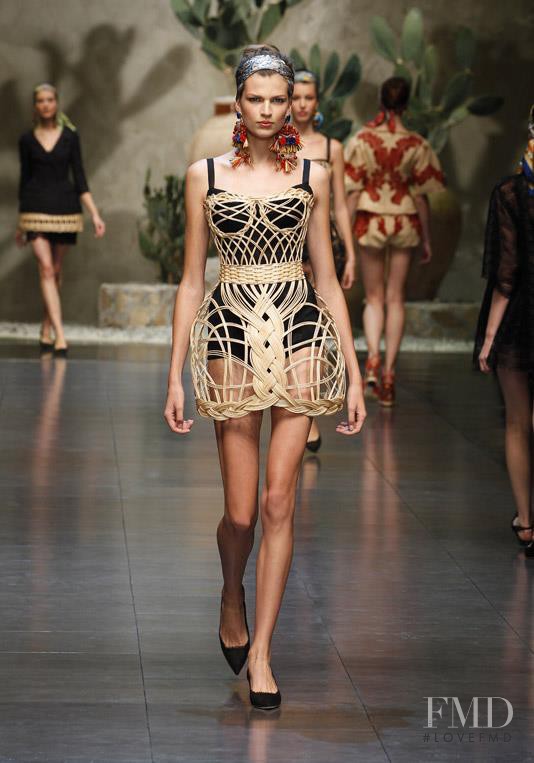 Bette Franke featured in  the Dolce & Gabbana fashion show for Spring/Summer 2013