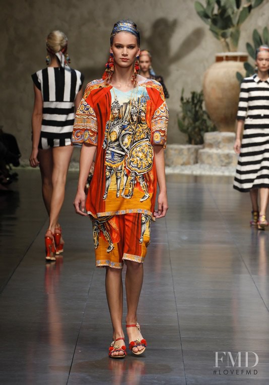 Nele Kenzler featured in  the Dolce & Gabbana fashion show for Spring/Summer 2013