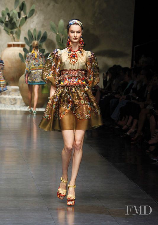 Mackenzie Drazan featured in  the Dolce & Gabbana fashion show for Spring/Summer 2013