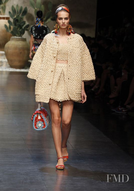 Agne Konciute featured in  the Dolce & Gabbana fashion show for Spring/Summer 2013