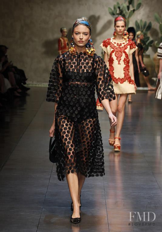 Martha Hunt featured in  the Dolce & Gabbana fashion show for Spring/Summer 2013