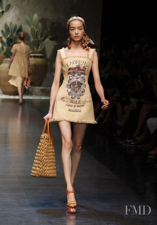 Fei Fei Sun featured in  the Dolce & Gabbana fashion show for Spring/Summer 2013