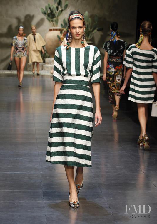 Nikolett Bogar featured in  the Dolce & Gabbana fashion show for Spring/Summer 2013
